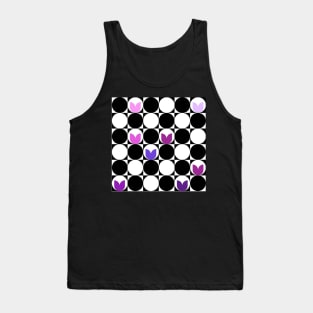 Geometric pattern with circles, squares and flower Tank Top